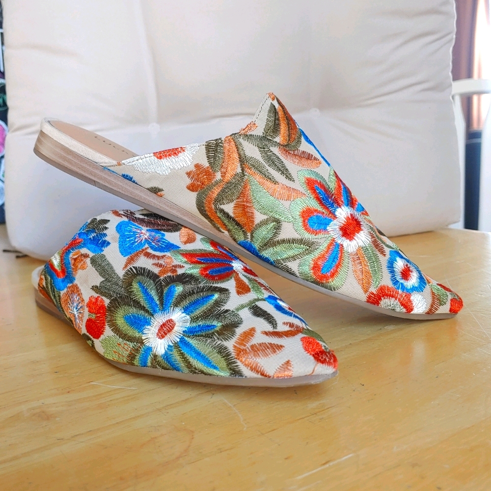 LUCKY BRAND `Blythh' Travertine Poppy Mules